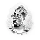 2pac tattoo design idea