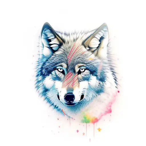 wolf baby tattoo design idea