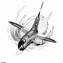 full sleeve spitfire plane tattoo design idea