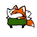 A fox surrounded by anime characters tattoo design idea