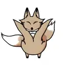 A fox surrounded by anime characters tattoo design idea