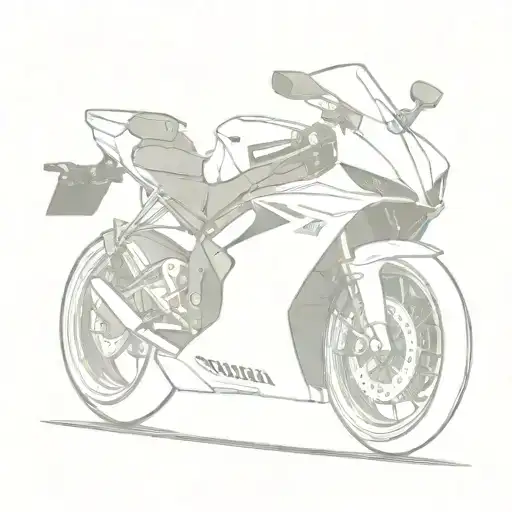 yamaha r1 standing sideways tattoo design idea