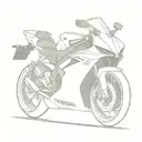 yamaha r1 standing sideways tattoo design idea