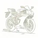 yamaha r1 standing sideways tattoo design idea