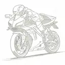 yamaha r1 standing sideways tattoo design idea