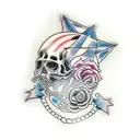 punk rock tattoo and 90s tattoo design idea