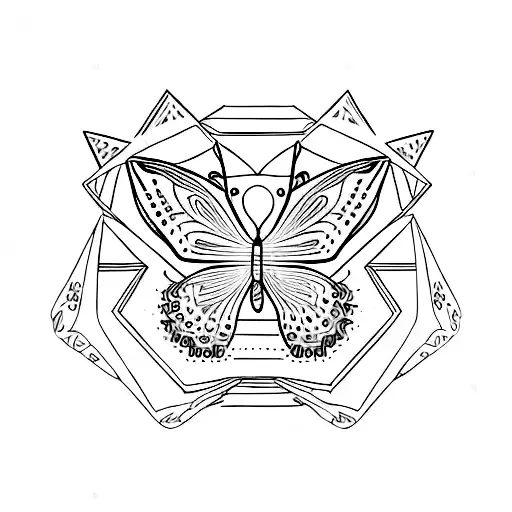 Butterfly, Paperboat, Star, Moon, Peacock Feather tattoo design idea