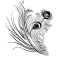 Peacock Feather tattoo design idea