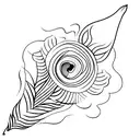 Peacock Feather tattoo design idea
