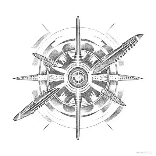 Aircraft tattoo design idea