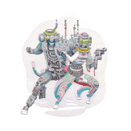 cyberpunk edgerunner david and lucy tattoo design idea