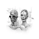 cyberpunk edgerunner david and lucy tattoo design idea