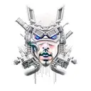 cyberpunk edgerunner david and lucy tattoo design idea