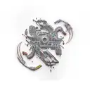 cyberpunk edgerunner david and lucy tattoo design idea