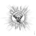 icarus falling down from the sun tattoo design idea