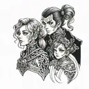 wife Samira husband Alexander children Kira Vasilisa anime tattoo design idea