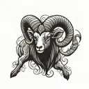 Furious ram tattoo design idea