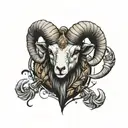 Furious ram tattoo design idea