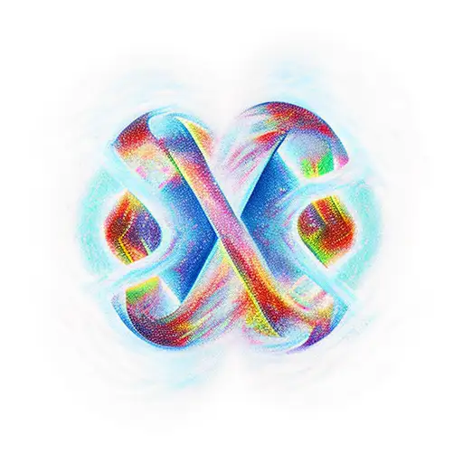 infinity sign of half fire and half ice tattoo design idea