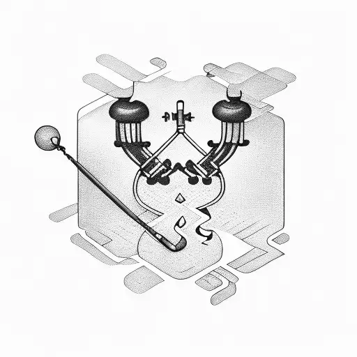 music elements and the sentence "yes yes" tattoo design idea