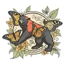 Black Bear, Cardinal, Honeybee, Timber Rattlesnake, Monarch Butterfly tattoo design idea