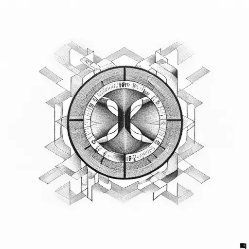 an infinite symbol with the letters K, S and S in Morse code as part of it lines tattoo design idea