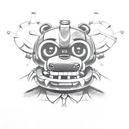 five nights at freddy's 1 tattoo design idea