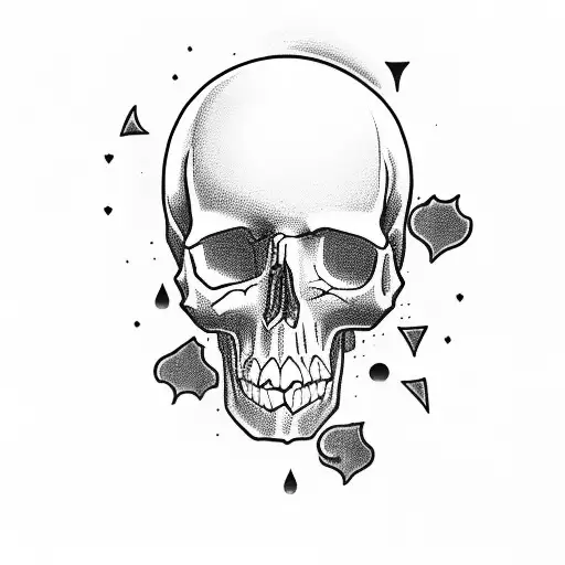 skull gambling tattoo
