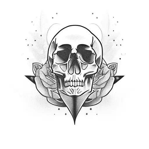 skull gambling tattoo
