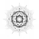 Moon mandala flowers chain  tattoo design idea