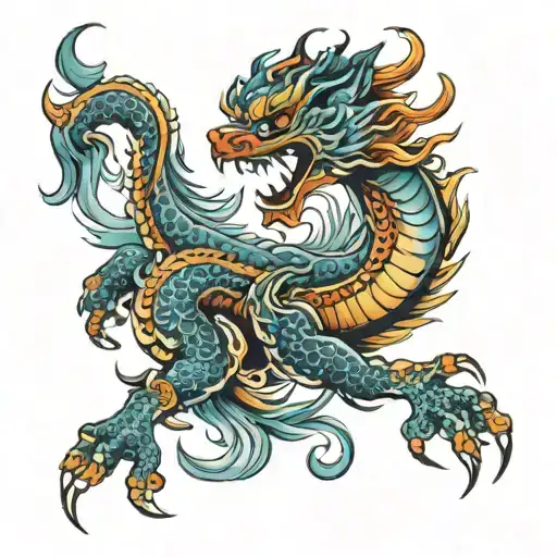 chines thème arms  tattoo design idea