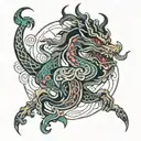 chines thème arms  tattoo design idea