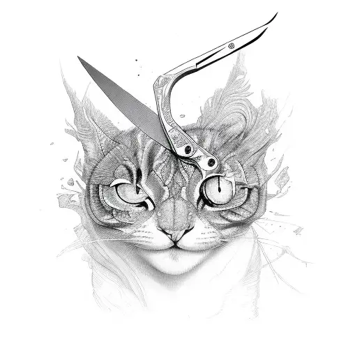 scissors  tattoo design idea