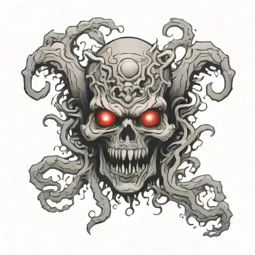 lord shivan infected by zombie virus monster tattoo design idea