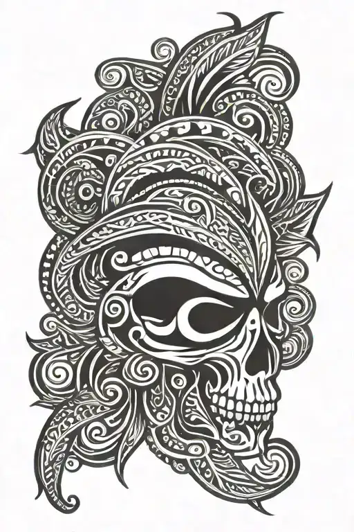 western leather tooling tattoo design idea