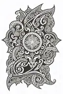 western leather tooling tattoo design idea