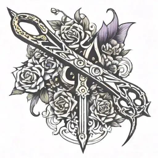 scissors adorn d tattoo design idea