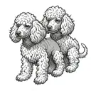 Cerberus poodle tattoo design idea