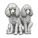Cerberus poodle tattoo design idea
