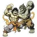 goku vs king kong tattoo design idea