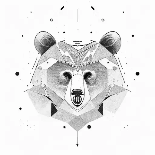 bear, owl tattoo design idea
