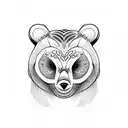 bear, owl tattoo design idea