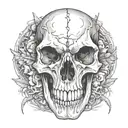 animal skull tattoo design idea