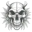 animal skull tattoo design idea