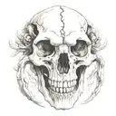 animal skull tattoo design idea