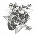 motorcycle adventure   tattoo design idea