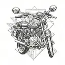 motorcycle adventure   tattoo design idea
