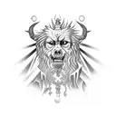 San Judas Tadeo healt ando money tattoo design idea