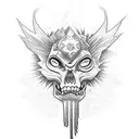 San Judas Tadeo healt ando money tattoo design idea