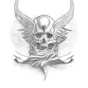 San Judas Tadeo healt ando money tattoo design idea